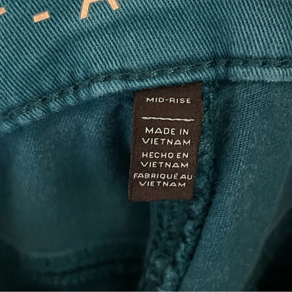 White House Black Market Teal Trousers Pants Size 6 Beaded - Picture 7 of 14